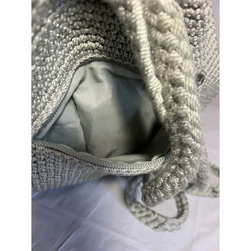 The Sak Dylan Backpack Purse Crochet light green